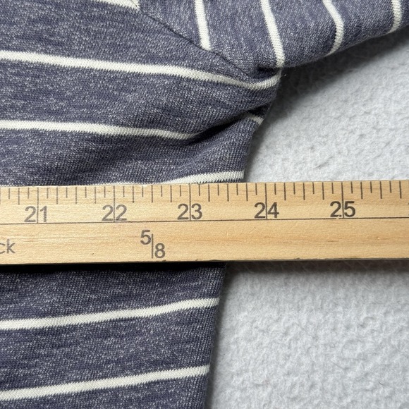 The North Face Cardigan Womens Large Blue Striped Shawl Collar Toggle Pockets - Picture 6 of 9